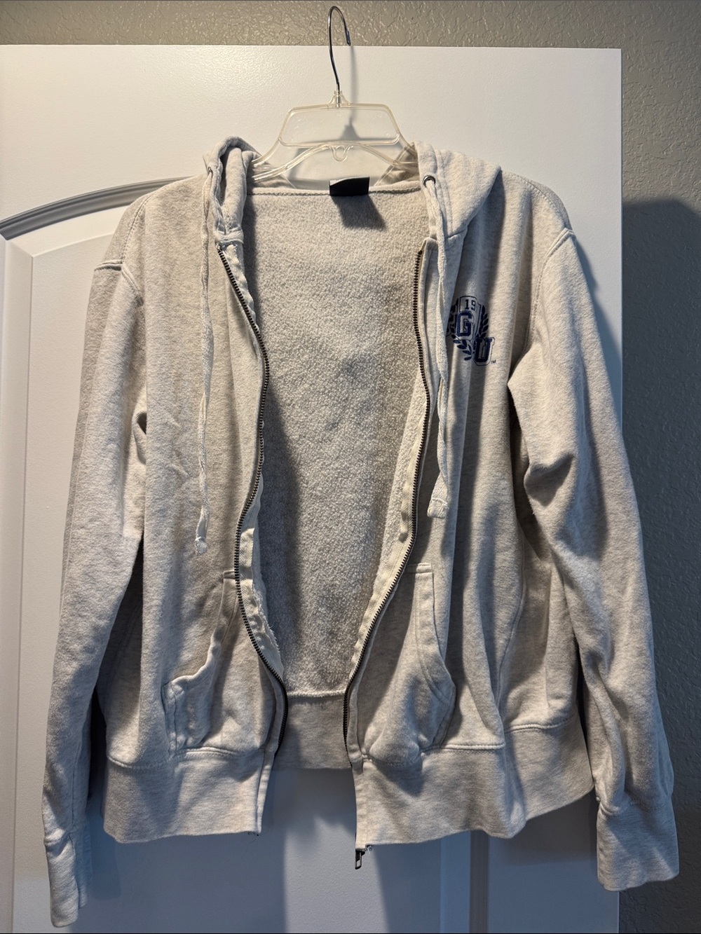 MV Sport Light Gray Women’s Zip Up with FGCU Navy Logo